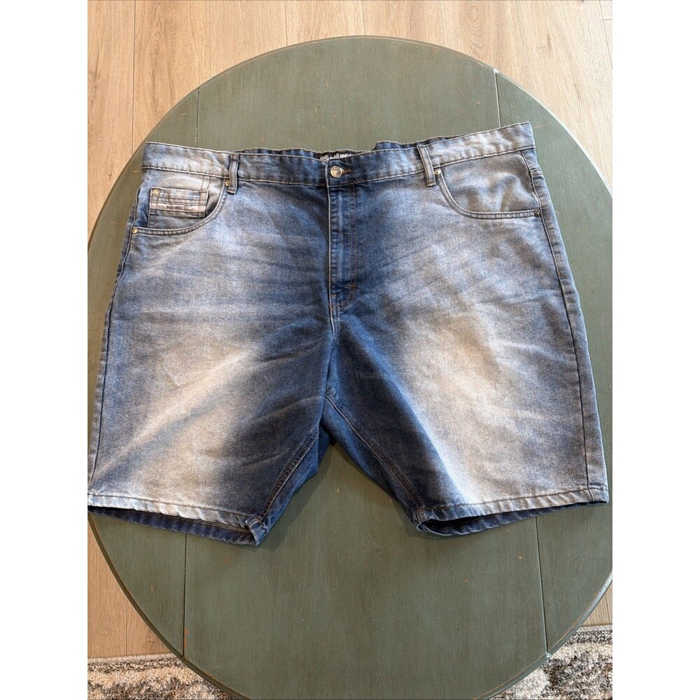 Ecko Unltd Men’s Denim Shorts Size 48 Light Wash Cargo Pockets Y2K